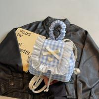 Mochila multifuncional de estilo coreano con encaje a cuadros, mochila de viaje con cerezas, bolso para libros, bolso de hombro con lazo de gran capacidad para verano - details 13