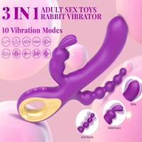 Empaque privado Vibrador de conejo con punto G sexy Estimulador de clítoris femenino Masajeador de consolador anal vaginal Juguete sexual silencioso para adultos para parejas - details 0