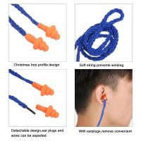 Orejera de silicona blanda con cable para los oídos, orejera impermeable con forma de árbol de Navidad, protección antiruido, 10 piezas - details 5