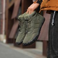 Zapatillas de deporte cálidas de invierno, zapatillas de goma Unisex para acampar, impermeables, antideslizantes, botas de nieve de tobillo alto, zapatos transpirables para correr descalzos - details 3