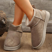 Botas de nieve de ante para mujer, zapatos góticos informales gruesos y cálidos, invierno, 2023 - details 6