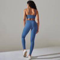 Hamidou-Conjunto de ropa deportiva de dos piezas para mujer, Leggings de cintura alta para gimnasio, Top corto, trajes deportivos de Fitness, ropa deportiva con lavado ácido - details 52