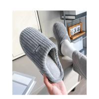 Zapatillas de casa para hombre y mujer, chanclas informales de suela gruesa suave, pantuflas cálidas de felpa, zapatos antideslizantes para dormitorio, invierno, novedad - details 7