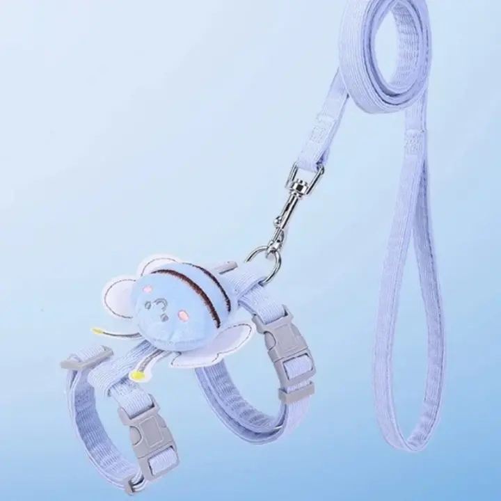 Correa de arnés ajustable para mascotas, Diseño de abeja de doble capa para perros y gatos - 1