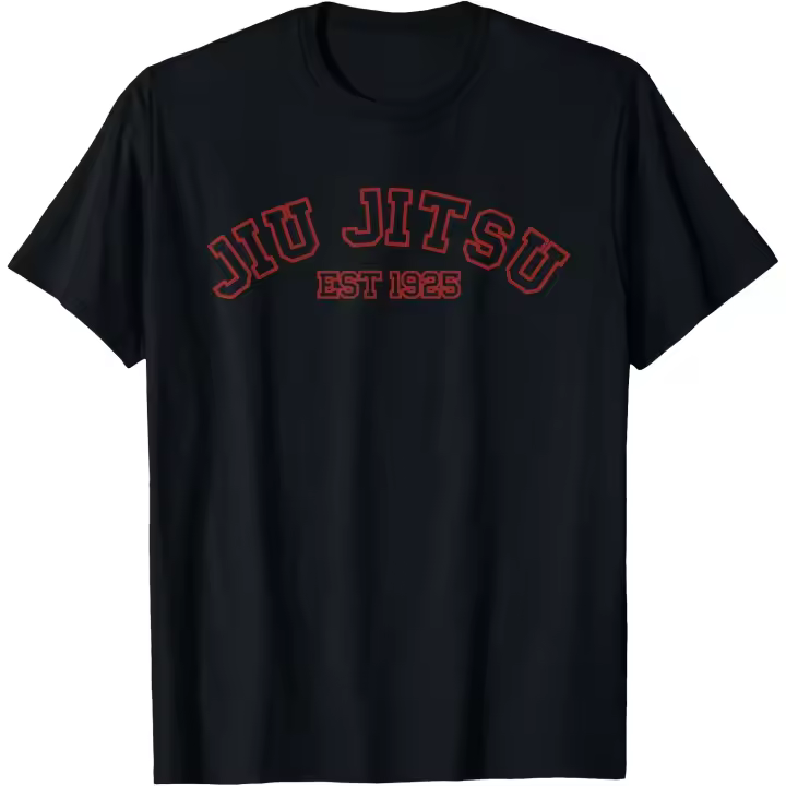 Camiseta vintage brasileña Jiu Jitsu entrenamiento deporte diseño camiseta para hombre - 1