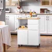 FKW47-W Carrito de Servir Carrito Auxiliar Cocina estantería de Cocina Carrito de Cocina móvil 100 x 92 x 45 cm Blanco ES - details 37