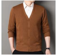Cardigan Casual para Hombres Cuello en V Pantalón de Moda de Otoño e Invierno Tejido de Botones - details 7