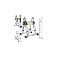 Escalera telescópica de 5M (2.5+2.5M) de aluminio, plegable, reposabrazos extraíble, multifunción portátil plegable extensible, carga máxima de 150 kg - details 9