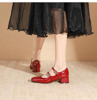 Zapatos Mary Jane de mujer con tacón grueso y hebilla de cinturón de nuevo estilo - details 10