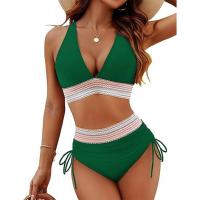 Conjunto de Bikini de Cintura Alta para Mujer Traje de Baño de Dos Piezas con Control de Barriga - details 11