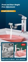 Grifo aireador giratorio de 1080 ° para baño, filtro de salpicaduras, grifo de cocina, boquilla de burbujeador para ahorro de agua - details 7