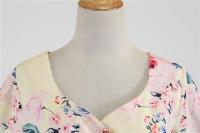 Vestido de fiesta elegante de media manga informal con estampado floral para mujer - details 5