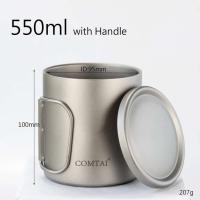 Taza de té y café cubiertas con agua de titanio de doble pared para exteriores, villa para acampar al aire libre - details 37