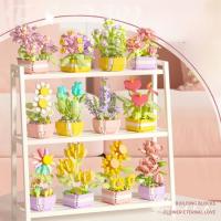 Bloques de Construcción de Cactusas Flor Eterna Bonsái Árbol Jardines Románticos Ladrillos DIY - details 7