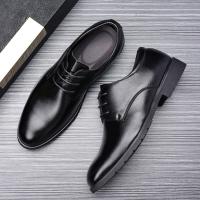 Zapatos De Talla Para Hombre De Cuero De Alta Calidad Formal Transpirables Casuales Italianos De Lujo Con Cordones Antideslizantes Para Conducir - details 9