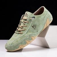 Zapatos informales de cuero hechos a mano para hombre, zapatillas con cordones, mocasines transpirables, suaves, planos, para conducir - details 25