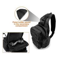Bolso cruzado diario de hombro táctico multifuncional de nailon negro para hombre de gran capacidad para deportes al aire libre - details 1