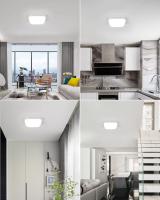 Lámpara LED de Techo Cuadrado 20W 3000LM, 6500K Luz Blanca Fría, PVC Blanco, 22*22*7 CM - details 1