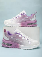 Zapatillas de correr transpirables con cordones para mujer, zapatillas atléticas con cojín de aire, zapatos de entrenamiento deportivos ligeros de malla para exteriores - details 4