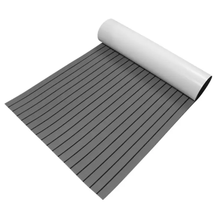 Alfombra de suelo de espuma EVA para barco marino, lámina de cubierta de teca de espuma sintética autoadhesiva para yate, RV, 240x45cm - 1