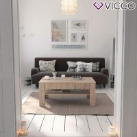 Mesa de centro, mesa central, mesa de sofá, madera ecológica, diseño moderno, estilo nórdico, medidas: 92,2 x 65 cm - details 14