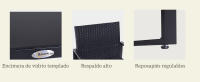 Juego de Exteriores de Jardín de Ratán Conjunto de 3 Piezas Sillas y Mesa con Cojines Acolchados - details 10