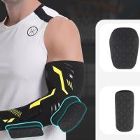 Coderas separadas a prueba de golpes, coderas largas dobles anticolisión, protector de compresión, cubierta de antebrazo de panal para baloncesto - details 1