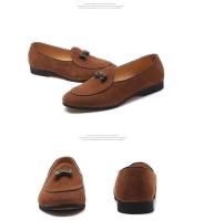 Zapatos casuales de hombre de cuero moca de moda plana patentada - details 6