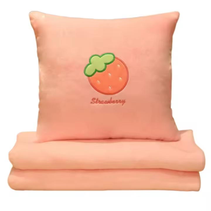 Manta-Cojín 2-en-1 Almohada de Oficina Calentadora para Niñas Almohada de Coche Cómoda - 1