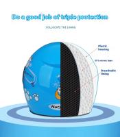 Casco Infantil Con Patrón De Dibujos Animados Lástima Cuatro Estaciones Protección Seguridad Niños Motocicleta Casco Frontal Abierto - details 4