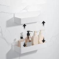 Estantes magnéticos de plástico para ahorro de espacio, organizador de condimentos de especias de gran tamaño, cestas de almacenamiento magnéticas ajustables en negro/blanco, 2 uds. - details 3