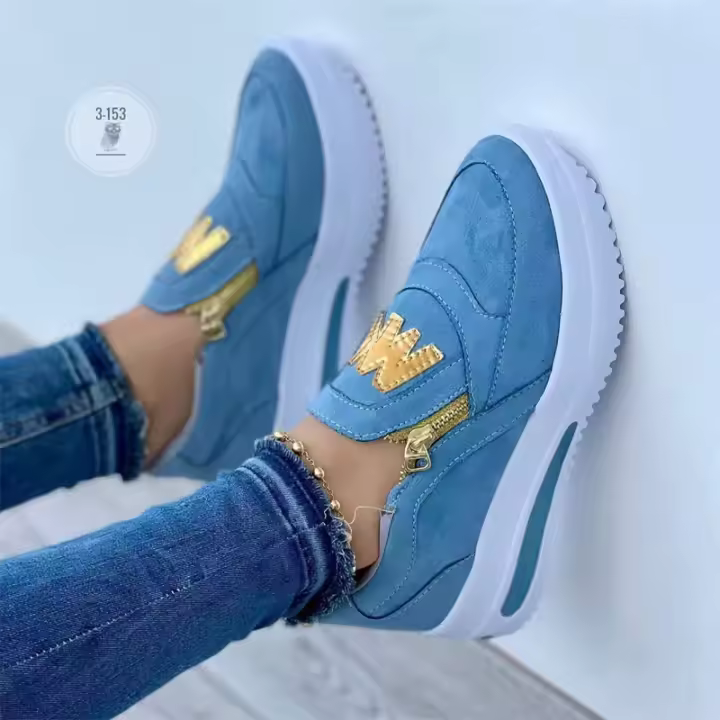Zapatillas de deporte informales a la moda para mujer, zapatillas clásicas de otoño para caminar, cómodas y a la moda, diseño romano, zapatillas para correr de talla grande - 1