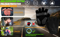 Guantes de bicicleta con almohadilla de Gel para hombre y mujer, manoplas transpirables antideslizantes para ciclismo de carretera, 5MM, 1 par - details 0
