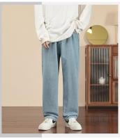 Jeans casuales para hombre Moda Pierna ancha hasta el tobillo Color Azul claro Gris Negro Talla 3XL - details 14