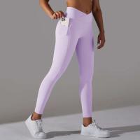 Leggings cruzados para mujer, pantalones de yoga con bolsillo, malla deportiva transpirable para correr y andar en bicicleta, leggings de entrenamiento de cintura alta - details 39