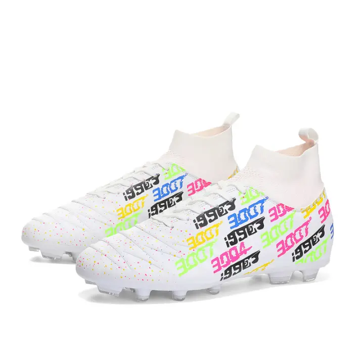 Masculino y femenino estudiantes adultos uñas rotas césped uñas artificiales largas mandarín pato zapatos de fútbol - 1