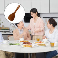 Espátula plana de mango largo para freír, utensilio de madera para cocinar arroz, hecha a mano, utensilios de cocina - details 1