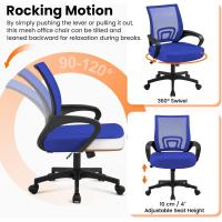 Silla de Oficina Ergonómica Transpirable, Ajustable en Altura, Soporte Lumbar, Giratoria para Max 136 KG - details 50