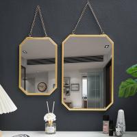 Espejo Rectangular montado en la pared para baño y dormitorio, arte de hierro de estilo nórdico, espejo de maquillaje para lavab - details 4