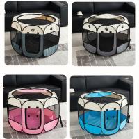 Jaula plegable portátil para perros y gatos, tienda de campaña Oxford, cerca octogonal, resistente al agua perrera, casa lavable para mascotas - details 3