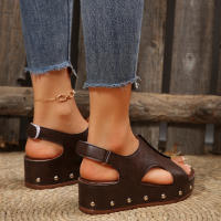 Sandalias de cuña de verano para mujer, zapatos de moda - details 18