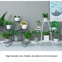 Soporte planta 6 niveles interiores y exteriores, estante macetas múltiples plantas, soporte planta metal blanco patio - details 15