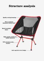 Silla Plegable Lunar Portátil Ultra Ligera para Acampar al Aire Libre Ideal para Playa, Pesca, Senderismo, Picnic - details 7