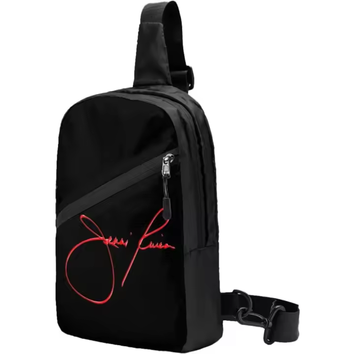 Bolso NEGRO, mochila de hombro multifuncional plegable, mochila de viaje de ocio, bolso de pecho adecuado para senderismo y ciclismo, Jenni Music Rivera - 1