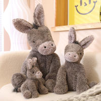 Muñeco de Peluche de Burro gris para bebé, muñeco de felpa suave de 23/40/60CM, regalo de decoración de habitación de cumpleaños infantil - details 11