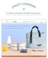 Fiambrera Bento con aislamiento para mujer, de gran capacidad bolsa térmica con cremallera para almacenamiento de alimentos, contenedor para viaje, Picnic - details 3