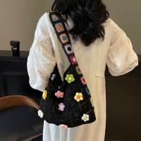 Bolso de hombro tejido bohemio, estilo étnico, gran capacidad, bandolera de ganchillo bohemio, estilo perezoso, bolso tejido informal calado - details 5