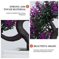 Plantas artificiales bonsái árbol pequeño simulación plantas en maceta mesa adornos en maceta para Hotel jardín decoración del hogar flor falsa - details 7