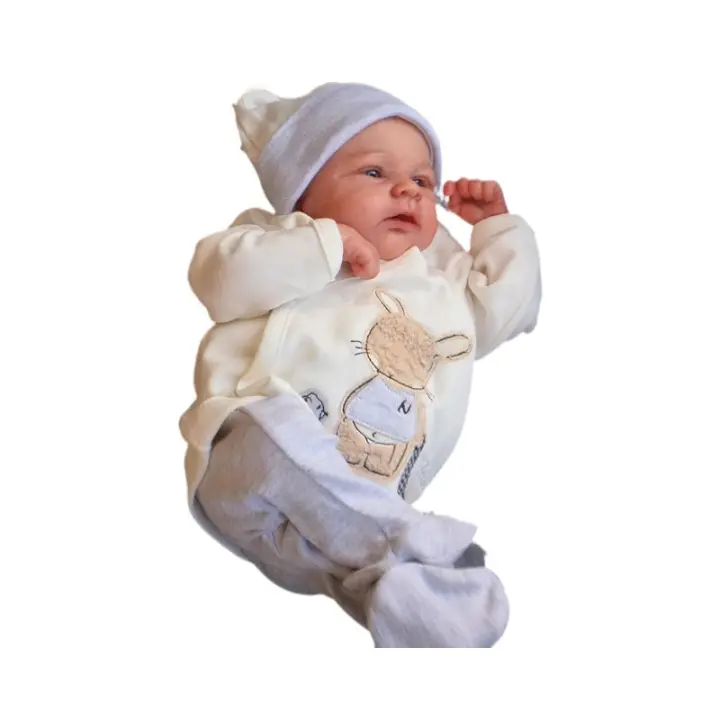 Muñeca Reborn para Niños y Niñas, Simulación de Bebé de 49cm con Implante de Pelo, Regalo de Cumpleaños - 1