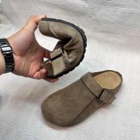 Zapatos Plataforma Retro Mujer 2025 Nueva Primavera Casual Versátil Lazy Nubuck Bolsa Cabeza Media Zapatilla - details 4